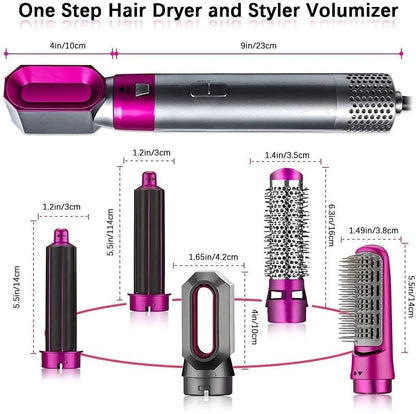 5 in 1 Hair Dryer Comb Multifunctional Styling Tool for Curly Hair